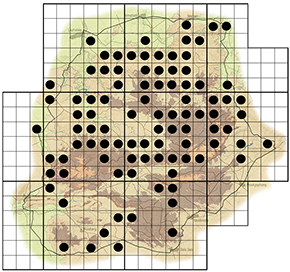 Pterocarpus rotundifolius Waterberg distribution